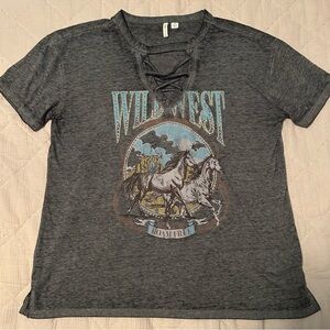 Gray Wild West Graphic Tee